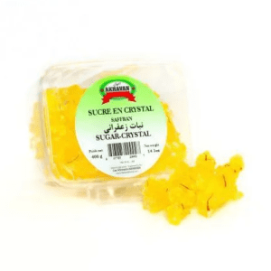 Sugar Crystal Saffron (Nabat) - Akhavan - 400 g ( نبات شاخه ای زعفرانی اخوان )