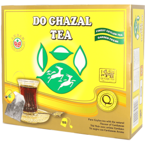 Cardamom Tea - Do Ghazal - 100 Tea Bag ( چای کیسه ای هل دوغزال )