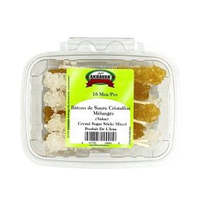 Crystal Sugar Sticks Mixed - Akhavan - 15 pcs ( نبات چوبی مخلوط اخوان )