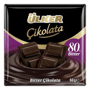 Dark chocolate 80 % - Ülker - 60 g ( شکلات تلخ )